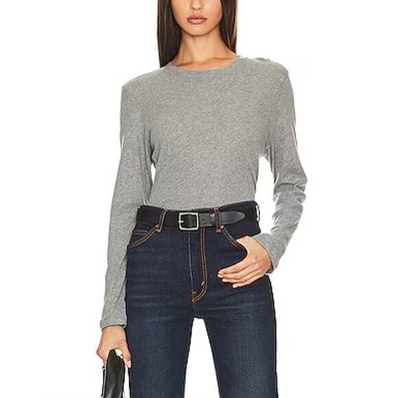 ENZA COSTA Cashmere Loose Long Sleeve Crew Tee Womens Medium Cobalt Blue NEW - Picture 2 of 14